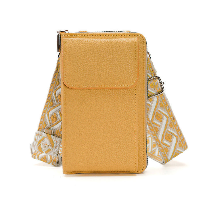 Shoulder bag with phone pocket