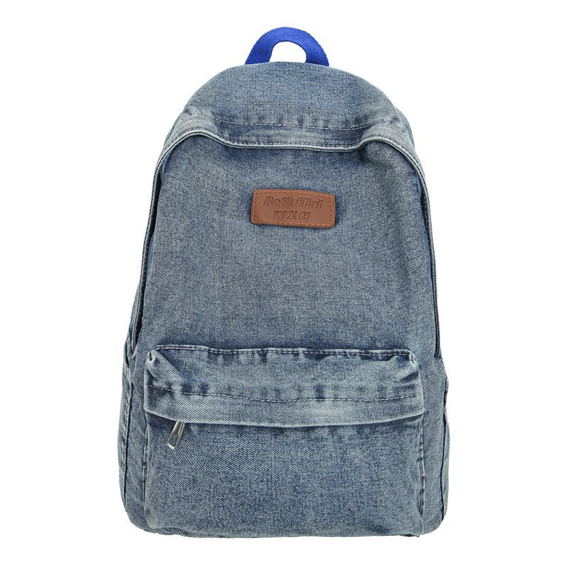 Stylish Denim School Backpack