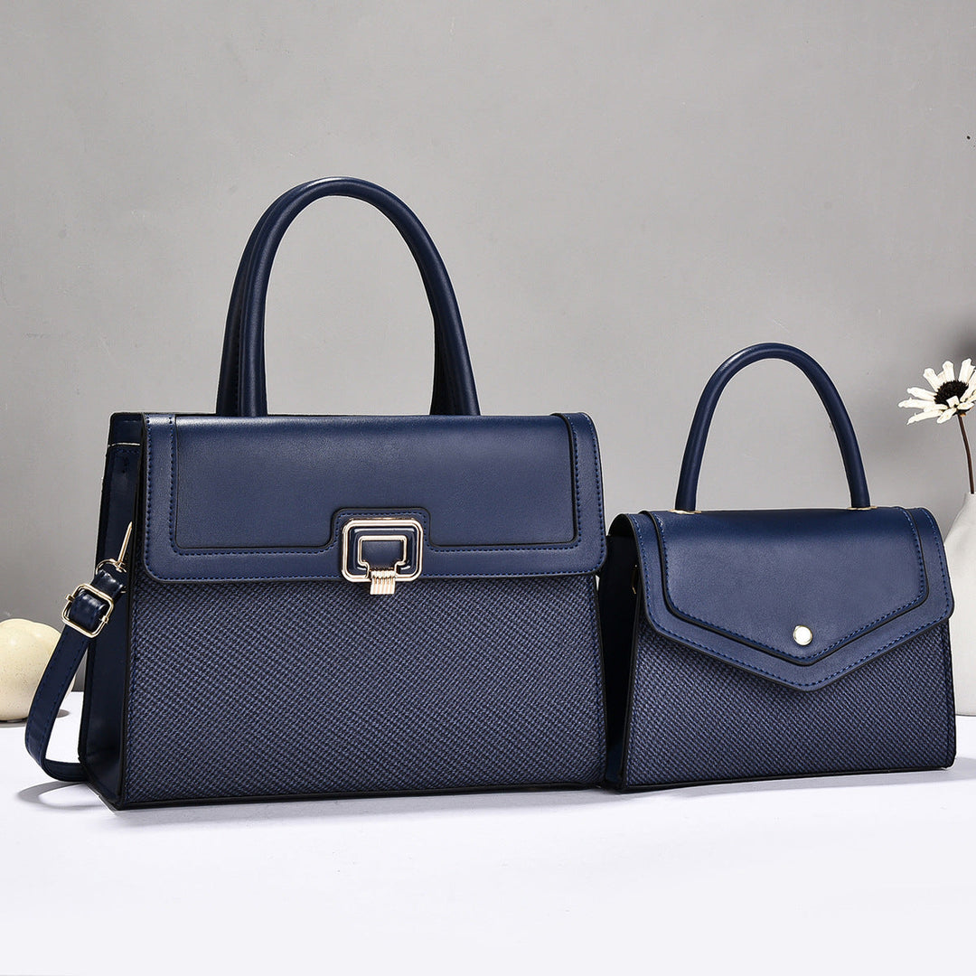 Women’s handbag set with textured design and elegant mini crossbody bag