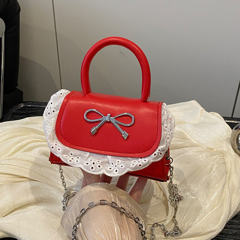 Ladies Mini Handbag with Ruffle Detail