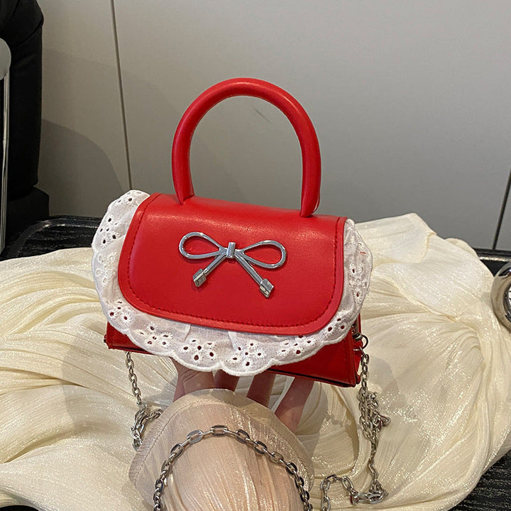 Ladies Mini Handbag with Ruffle Detail