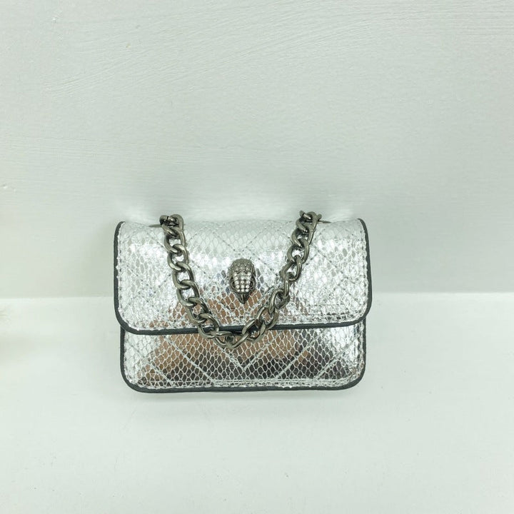 Women's mini glove bag with braided chain strap