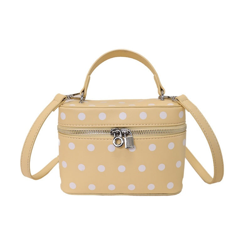Women's mini handbag with playful design and elegant accents