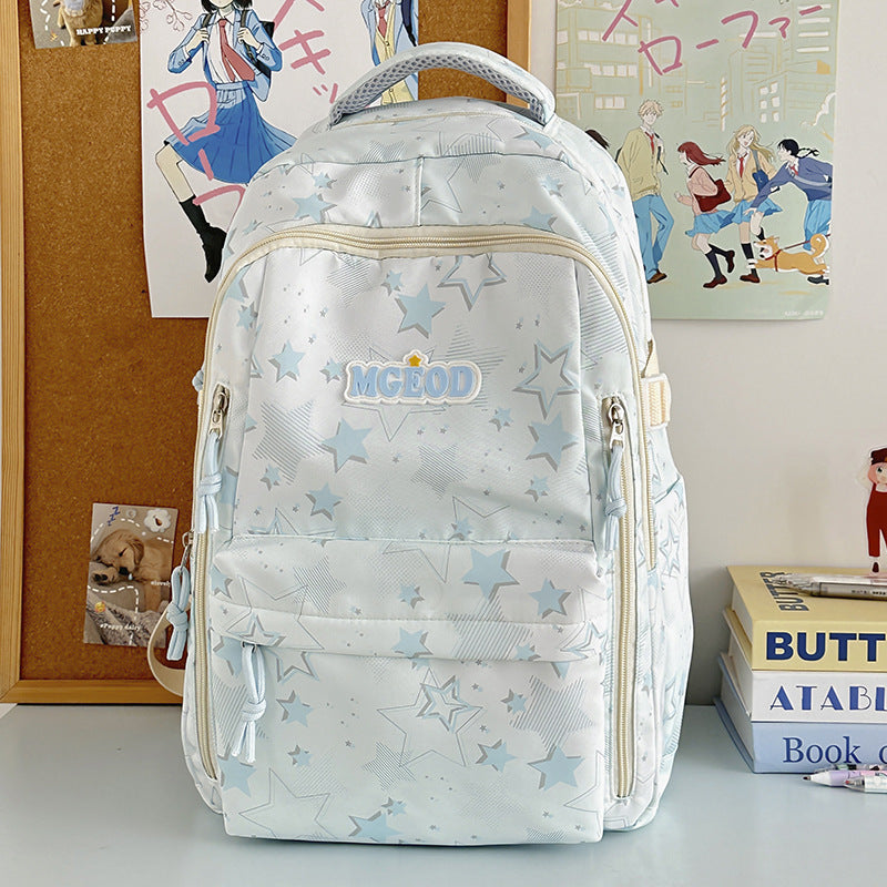 Star-Printed Multifunctional Backpack