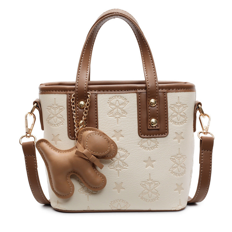 Ladies Mini Handbag with Playful Pendant