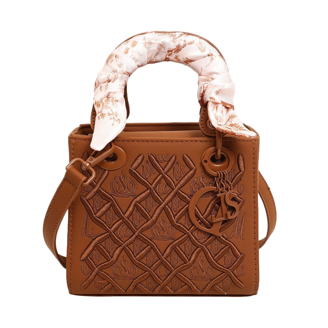 Ladies handbag with luxurious pattern