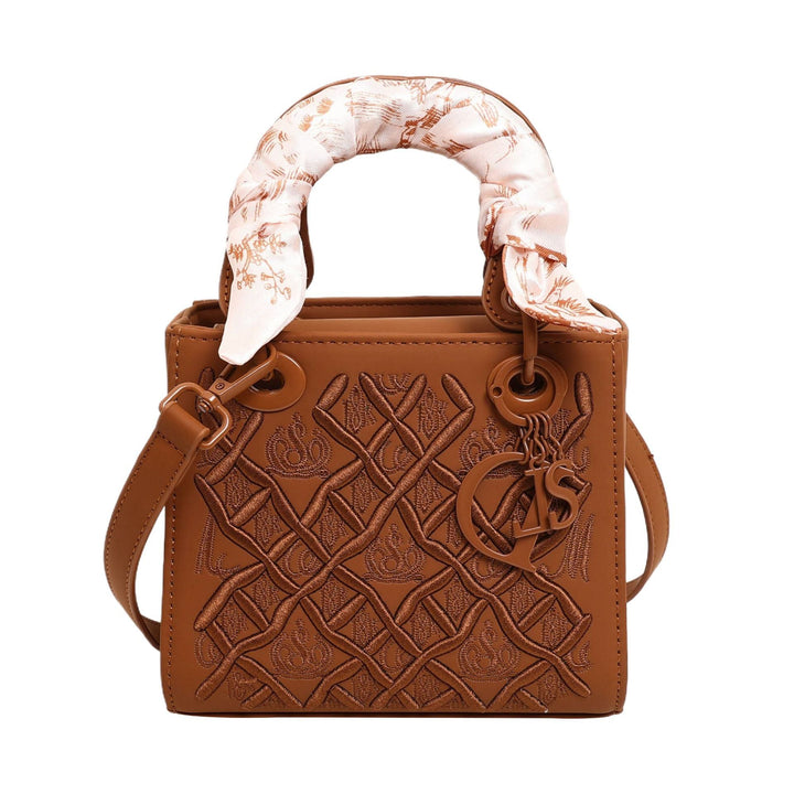 Ladies handbag with luxurious pattern
