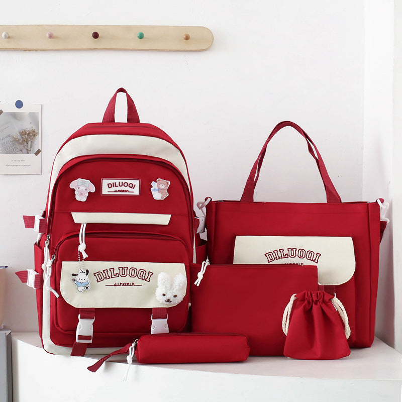 Multi-Purpose School Backpack and Tote Bag Set