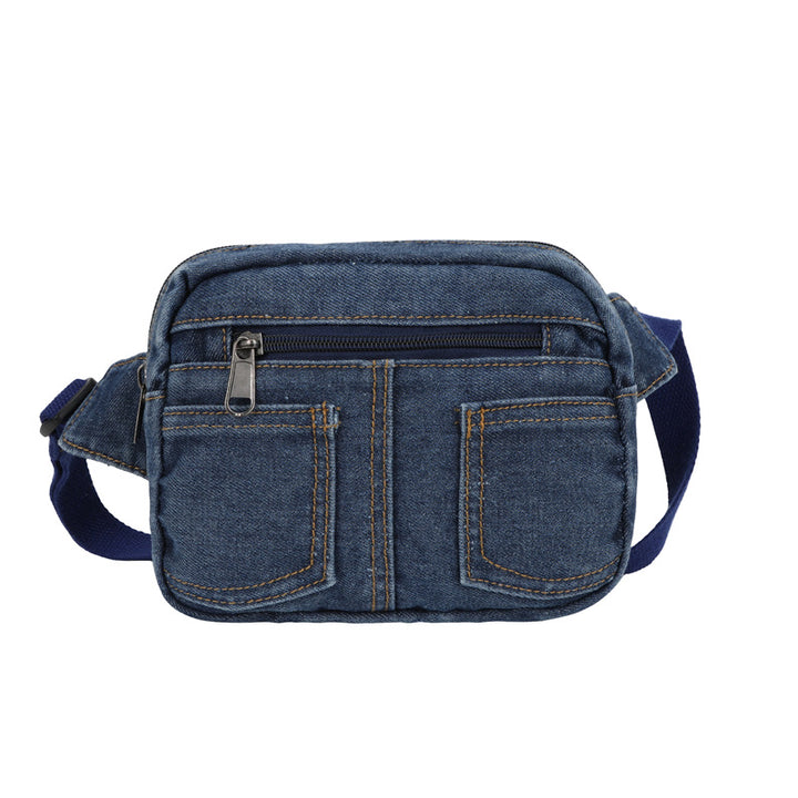 Compact Denim Crossbody Bag