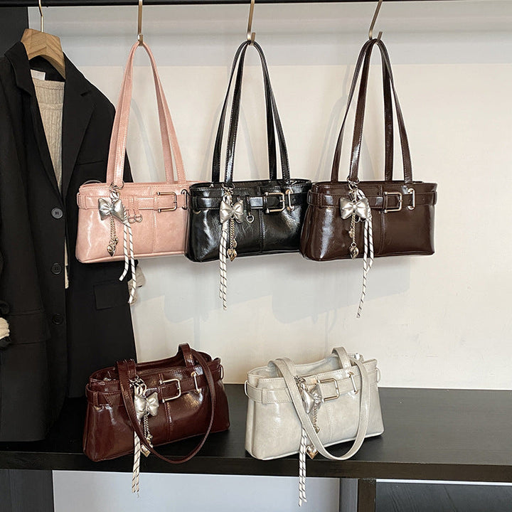 Women's mini handbag with removable charm
