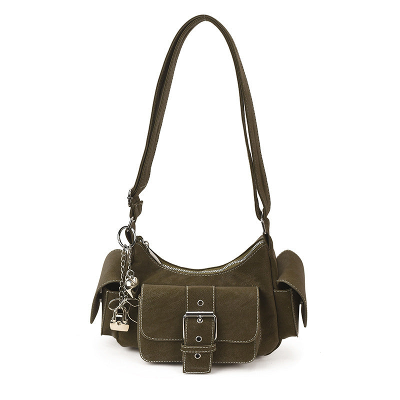 Women's shoulder bag in modern design with practical compartments