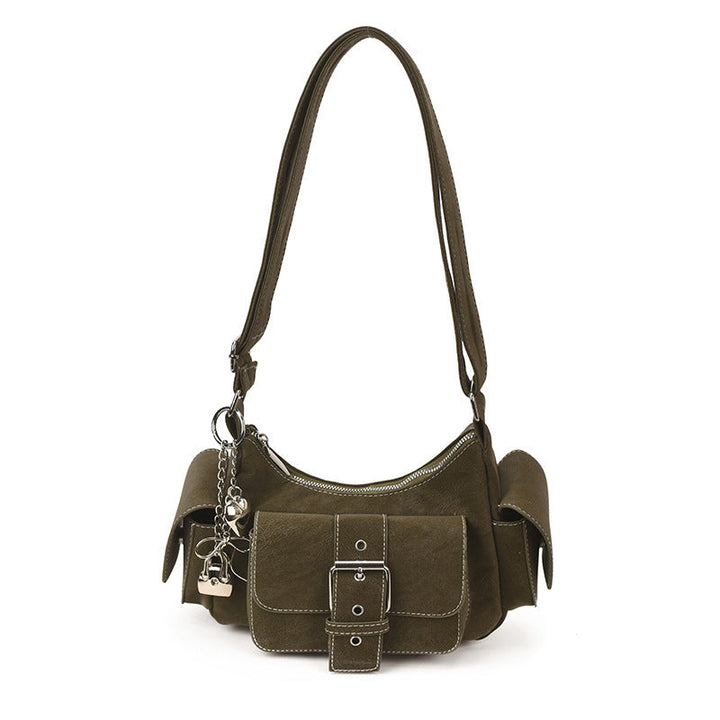 Women's shoulder bag in modern design with practical compartments