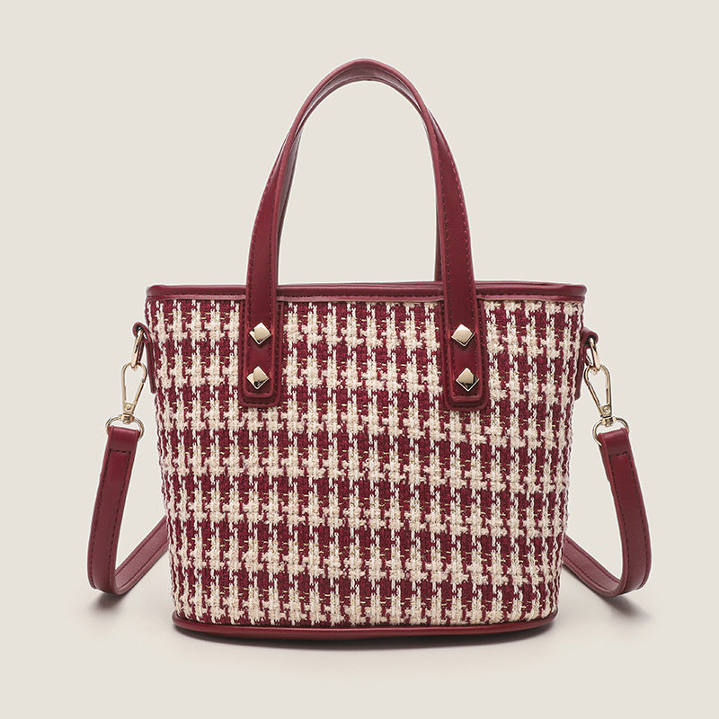 Women’s tote bag with elegant fabric and stylish accents