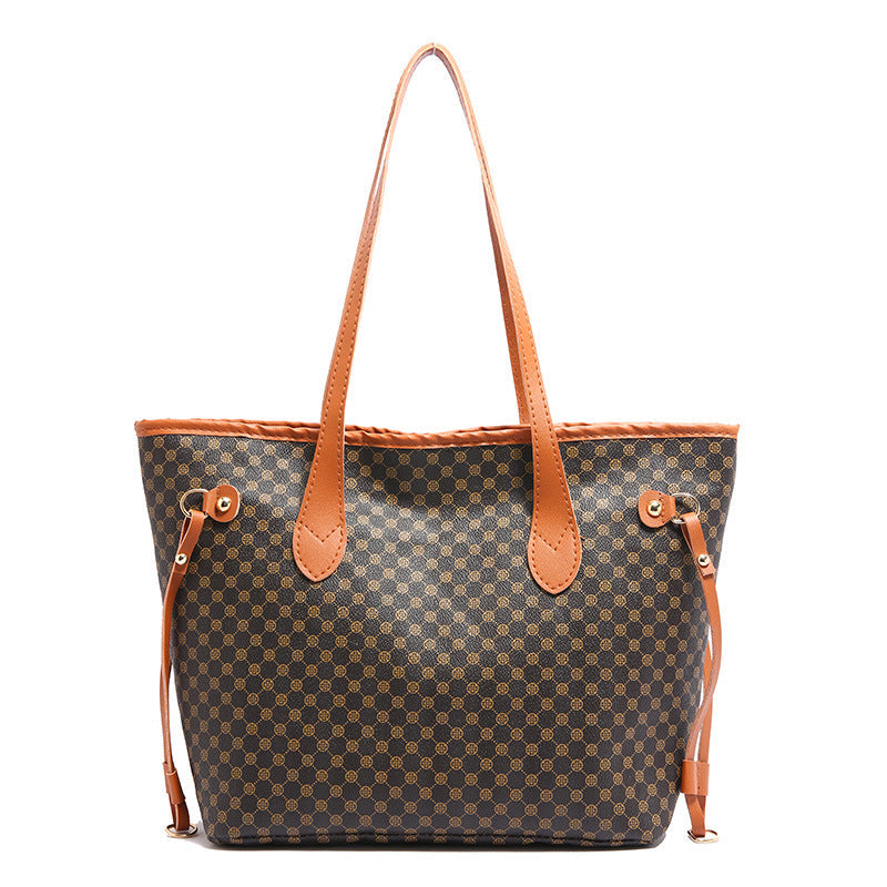 Ladies elegant tote bag with textured design and high-quality leather accents