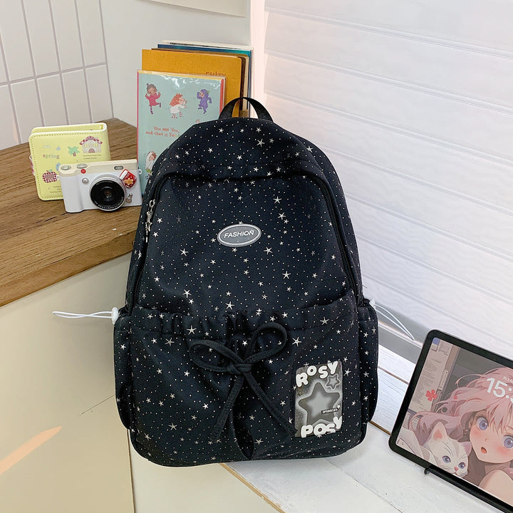 Star-Printed Casual Backpack