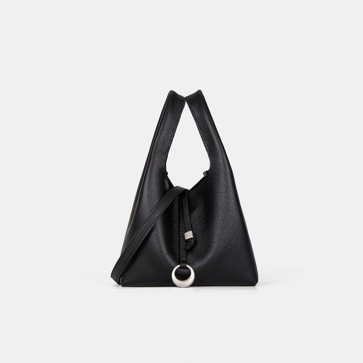Women's elegant tote bag with innovative closure