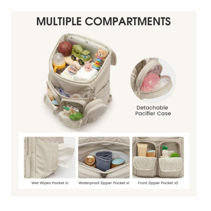 Multifunctional backpack with insulating compartments