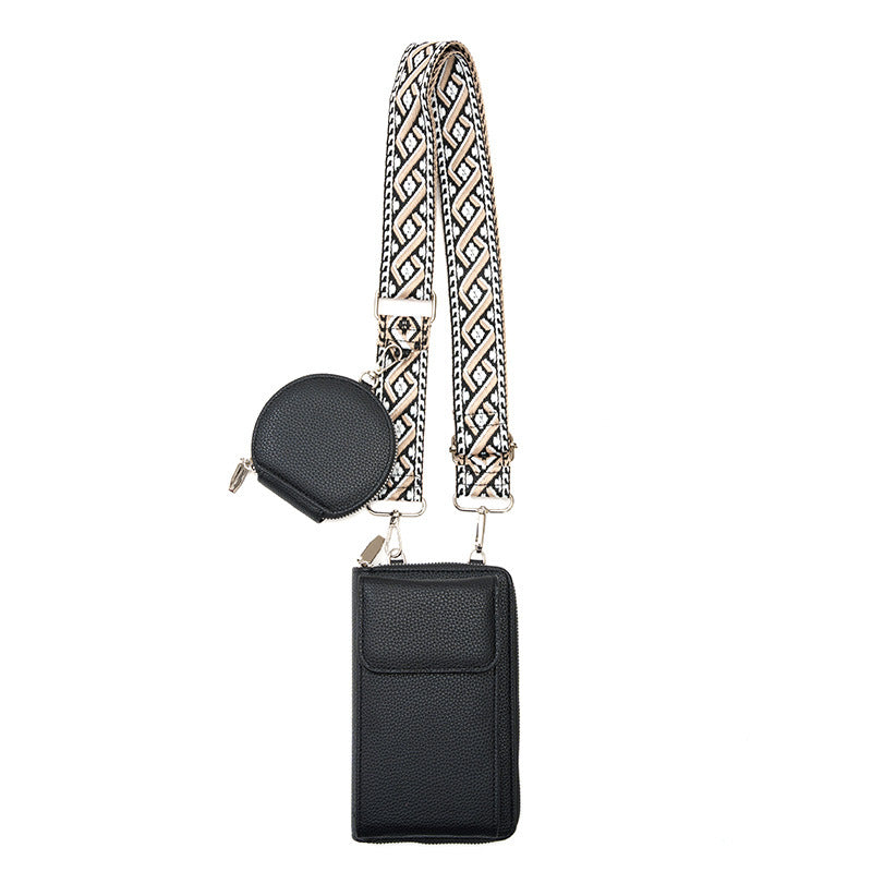 Shoulder bag with phone pocket