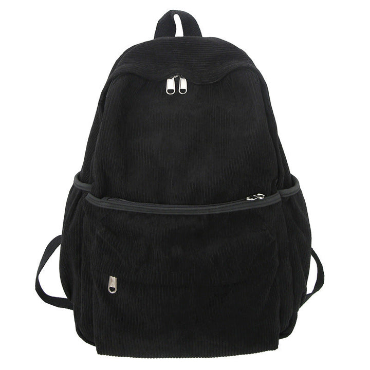 Cozy Corduroy School Backpack