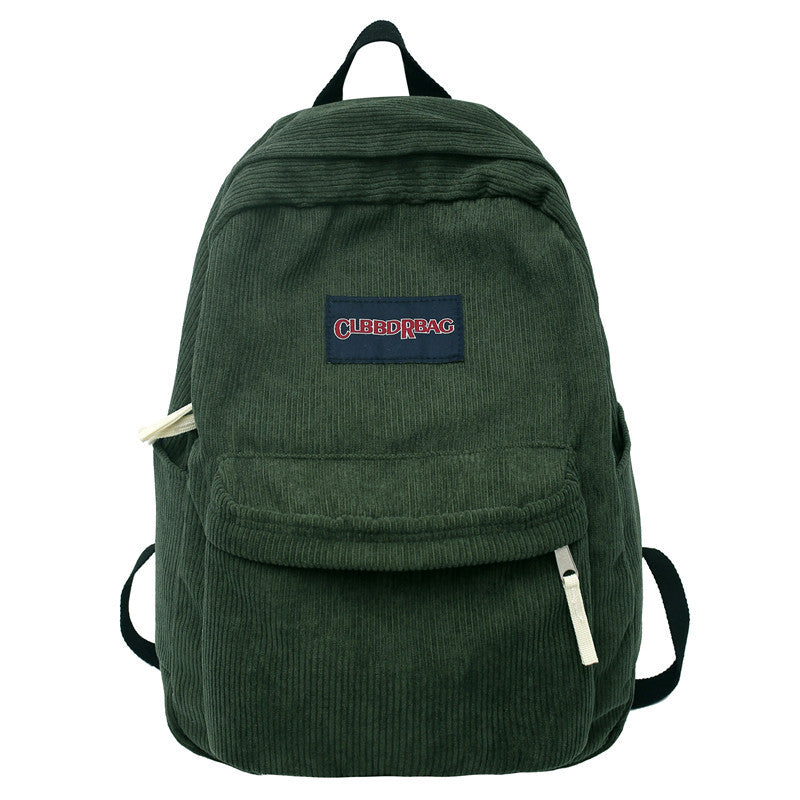 Corduroy Utility School Backpack