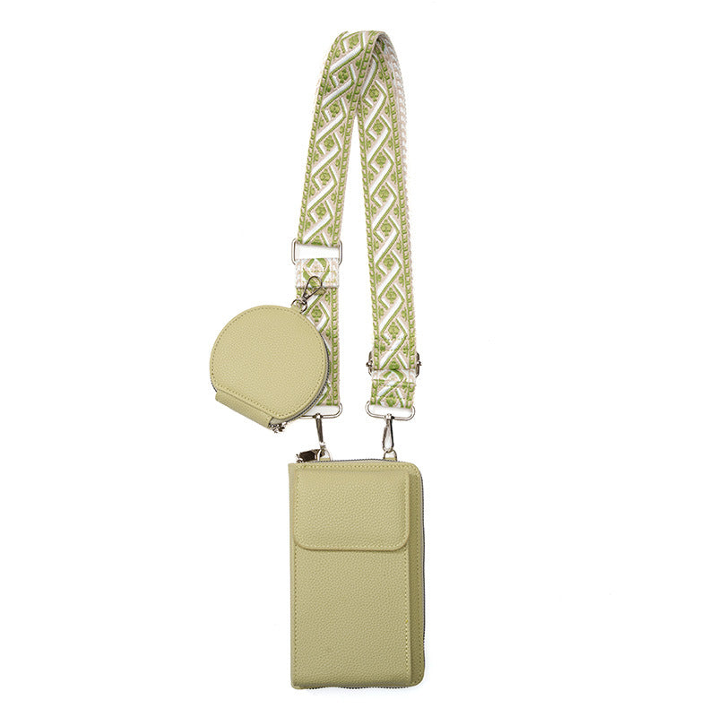Shoulder bag with phone pocket