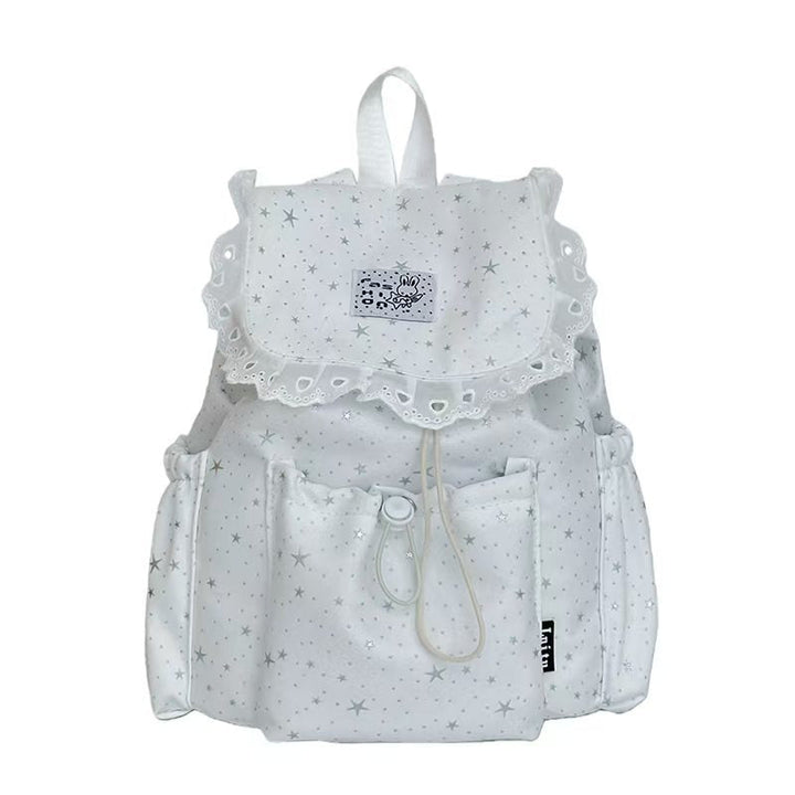 Starry Design Ruffled Backpack