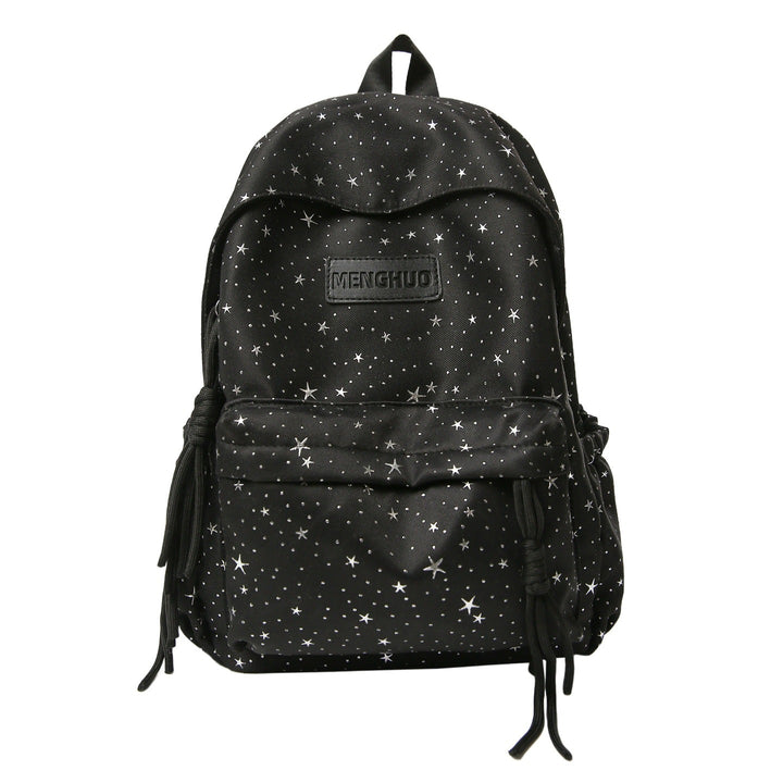 Star-Print Casual School Backpack