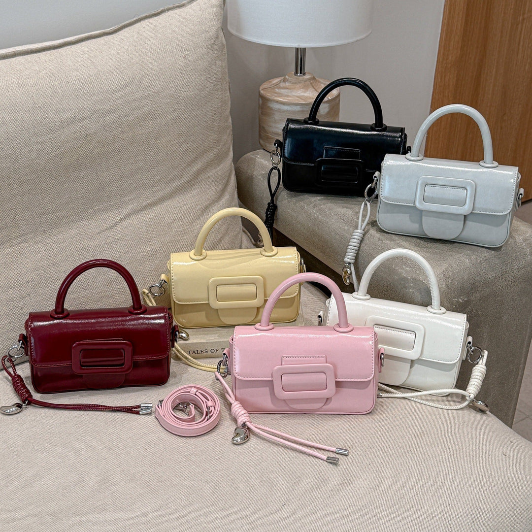 Ladies Mini Handbag with decorative snap closure