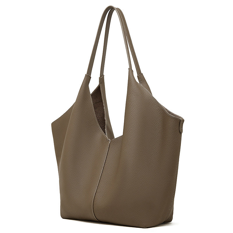 Women's tote bag in modern minimalist design with spacious interior layout