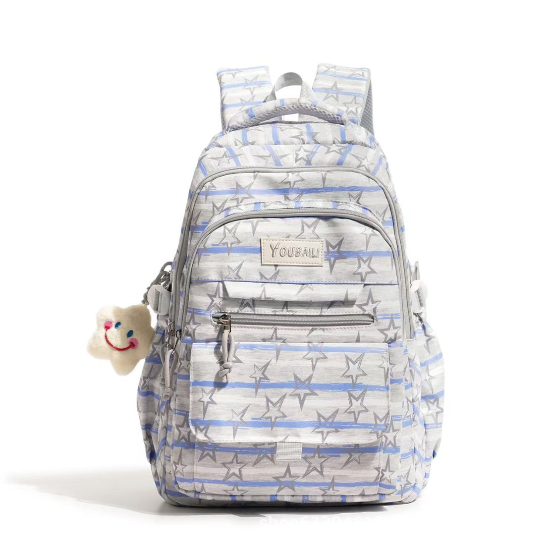Star-Printed Casual Backpack