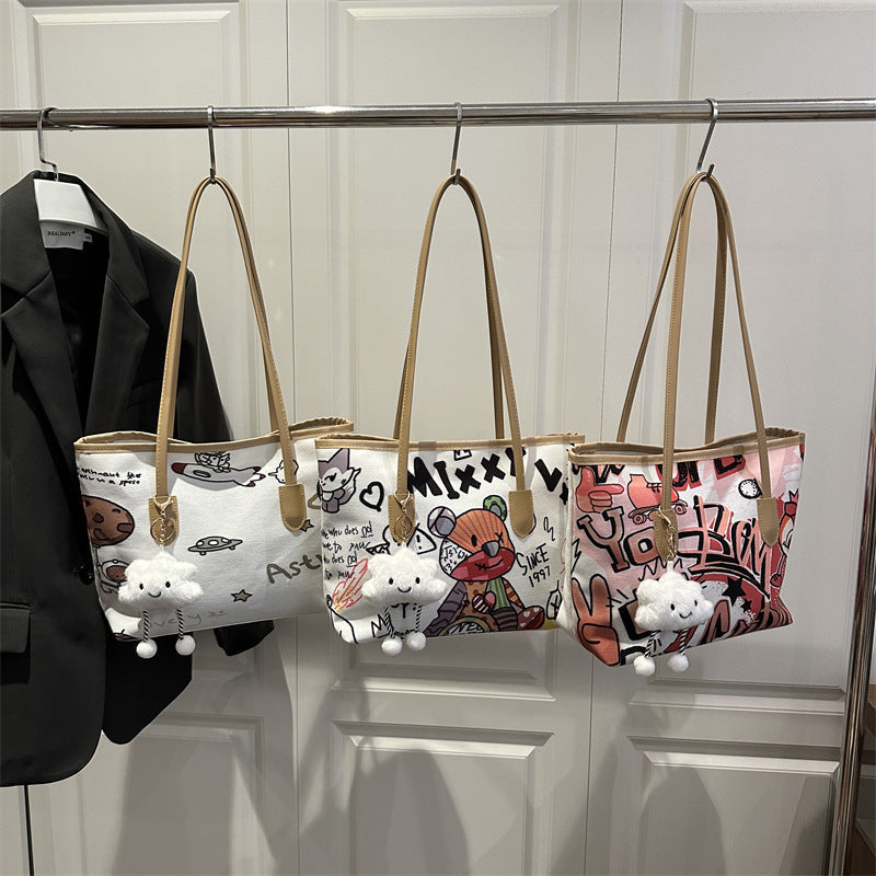 Women's Tote Bag with imaginative space travel motif