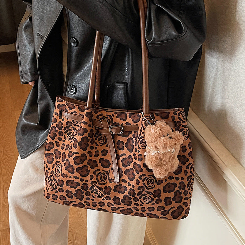 Women's Shopper Bag with floral and animal design
