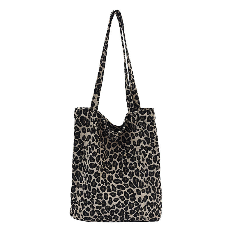 Women's jute bag with striking zebra pattern
