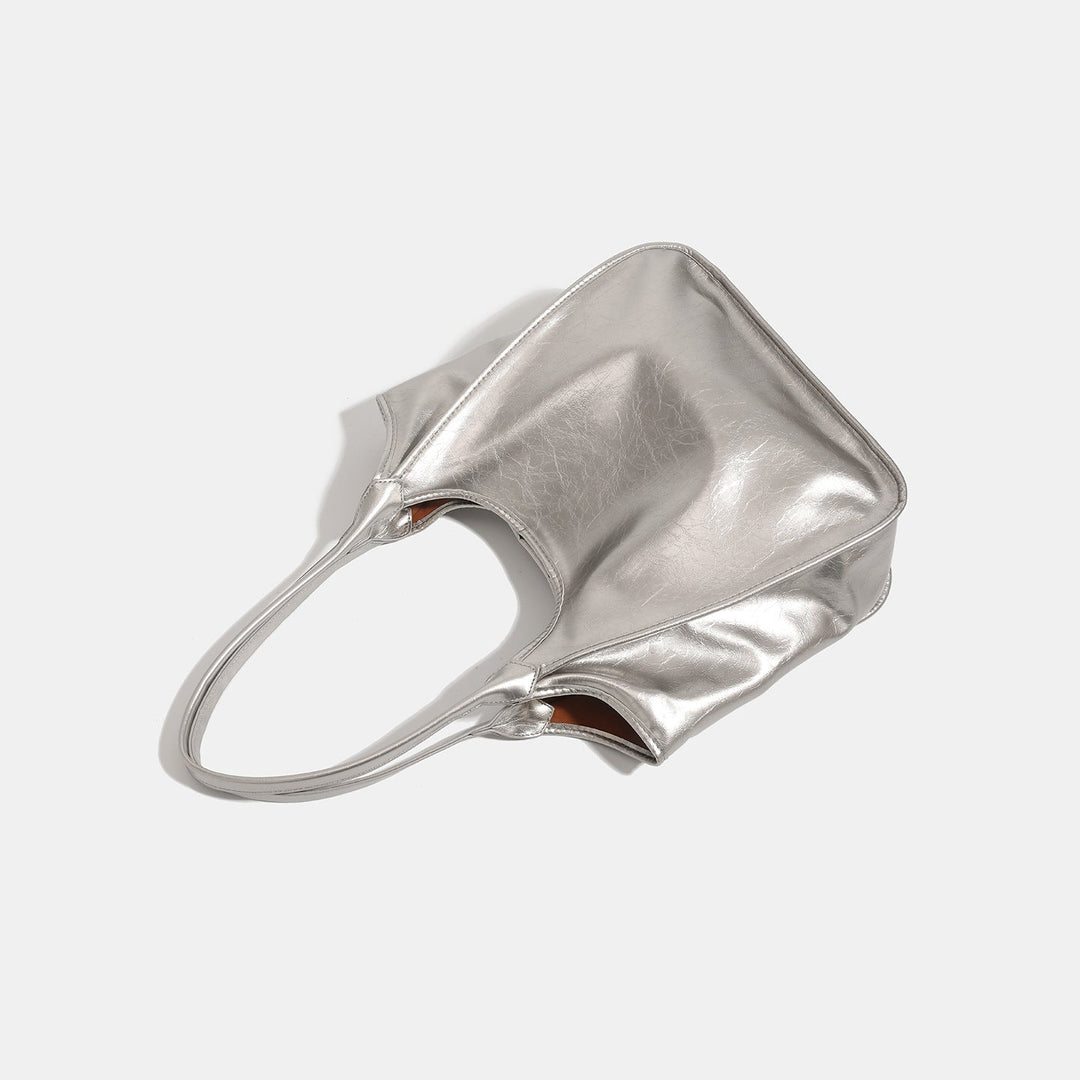Women’s fashionable tote bag with shiny surface