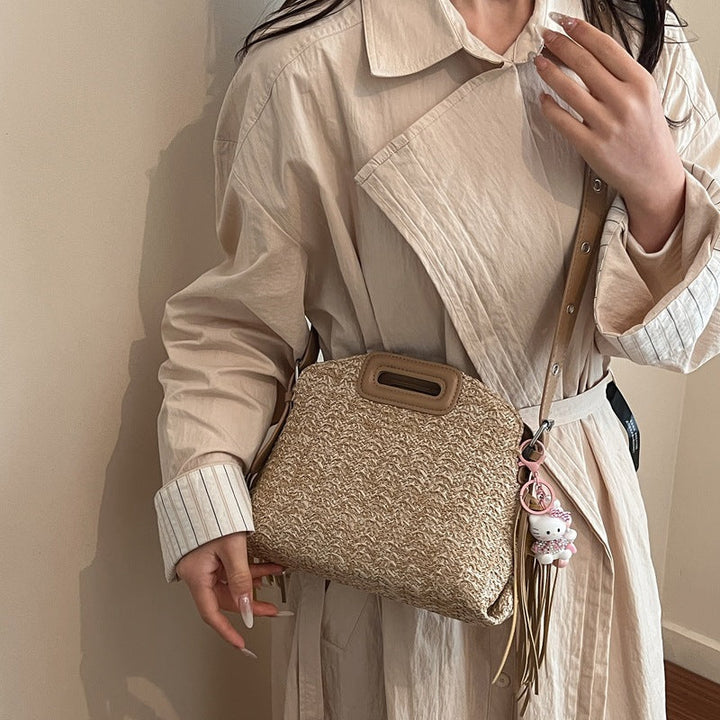 Ladies stylish shoulder bag with decorative fringe detail