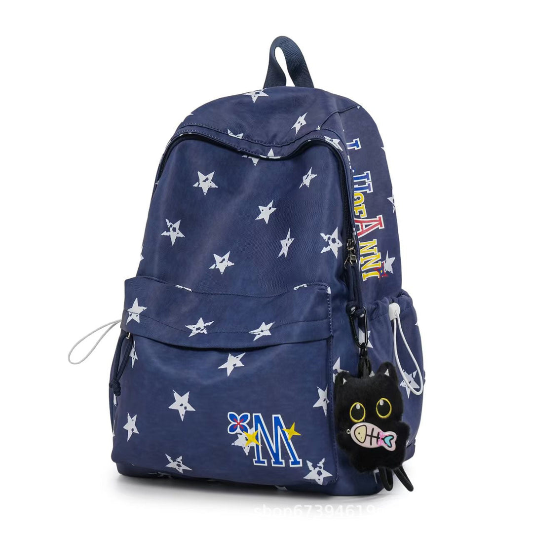 Star-Patterned Daily Use Backpack