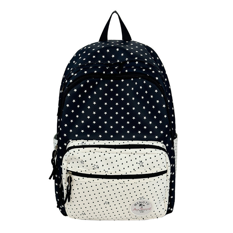 Star-Patterned Multi-Compartt Backpack