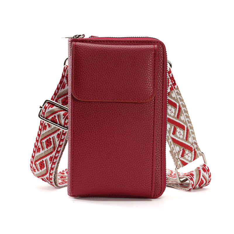 Shoulder bag with phone pocket