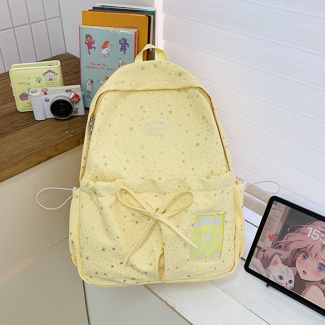 Star-Printed Casual Backpack