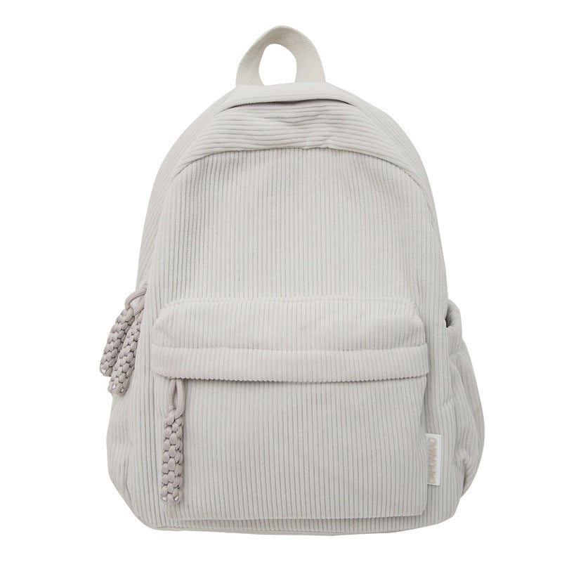 Corduroy Textured Mini School Backpack