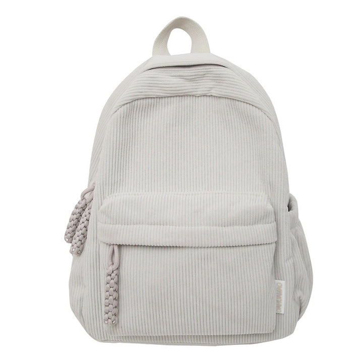 Corduroy Textured Mini School Backpack