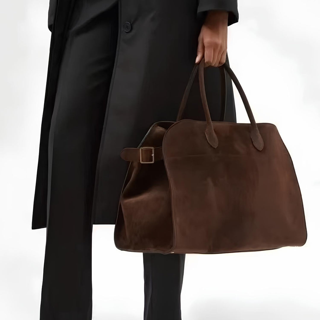 Large Suede Shoulder Handbag