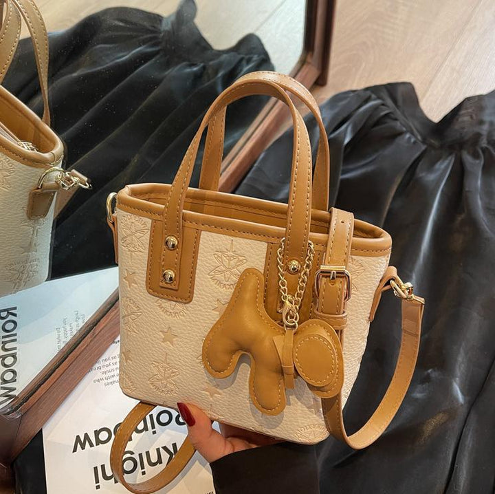 Women's Mini Handbag with Playful Dog Charm