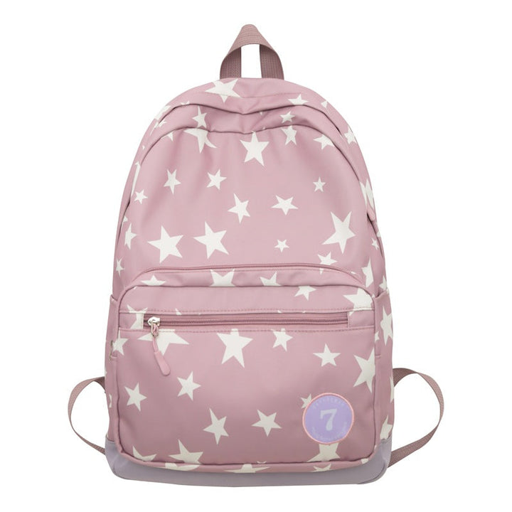 Star Print Casual School Backpack