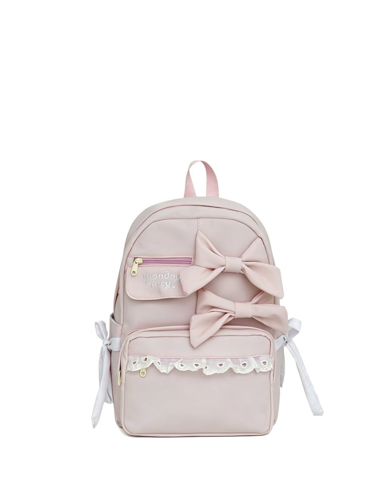 Cute Bow-Accent School Backpack