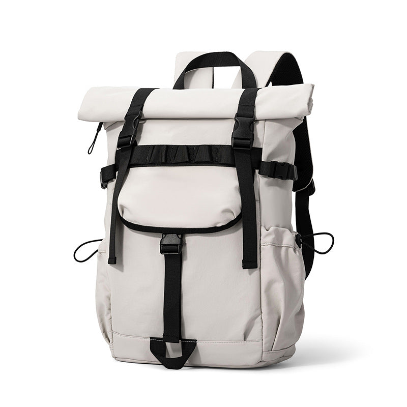Urban Backpack with Flexible Roll Closure and Versatile Compartments