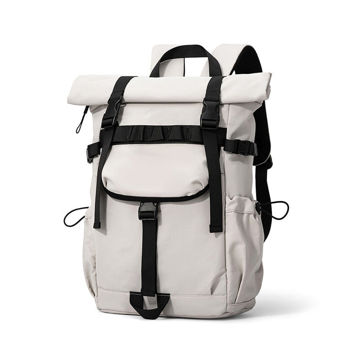 Urban Backpack with Flexible Roll Closure and Versatile Compartments