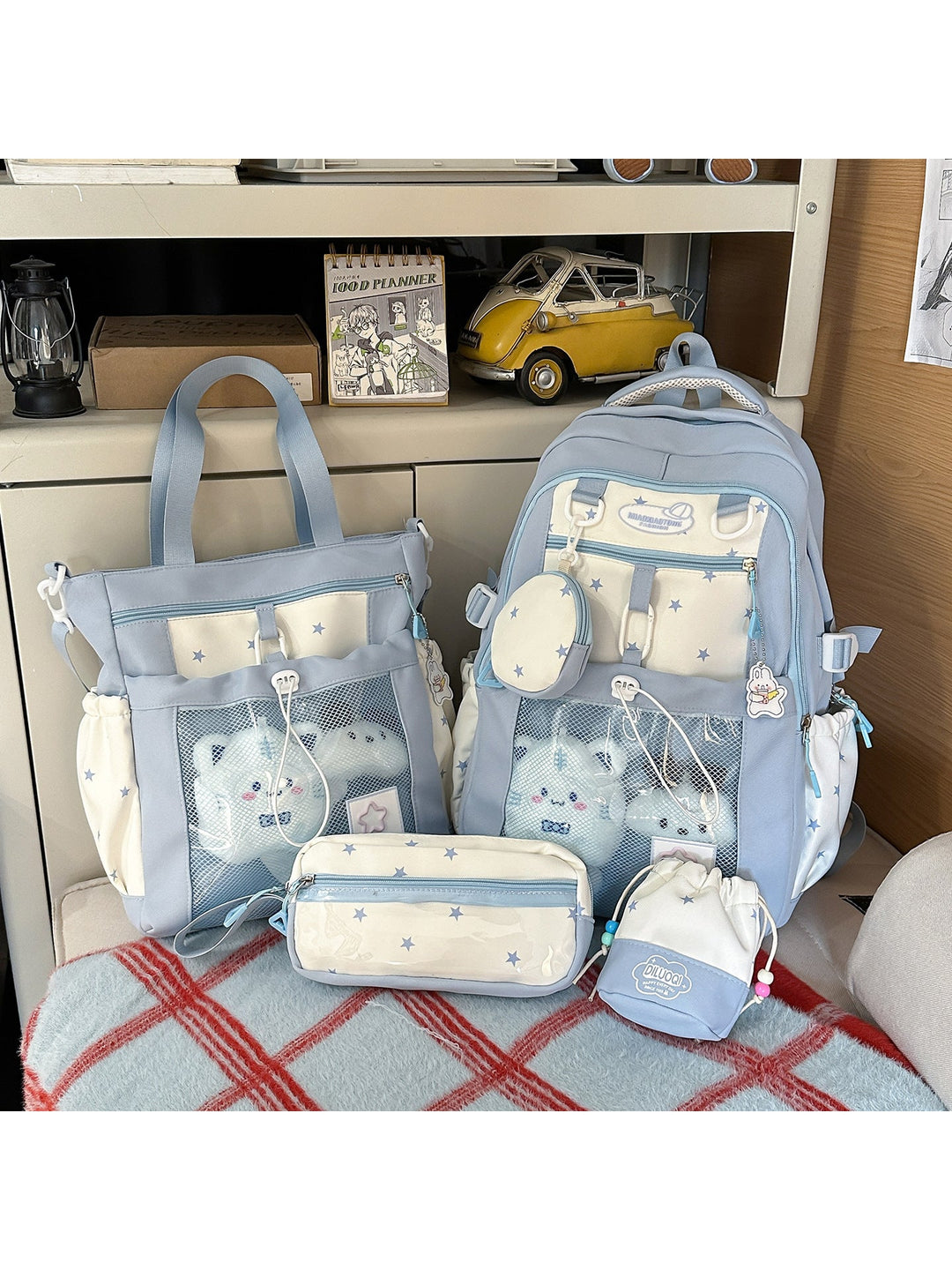 Plush School Backpack Set