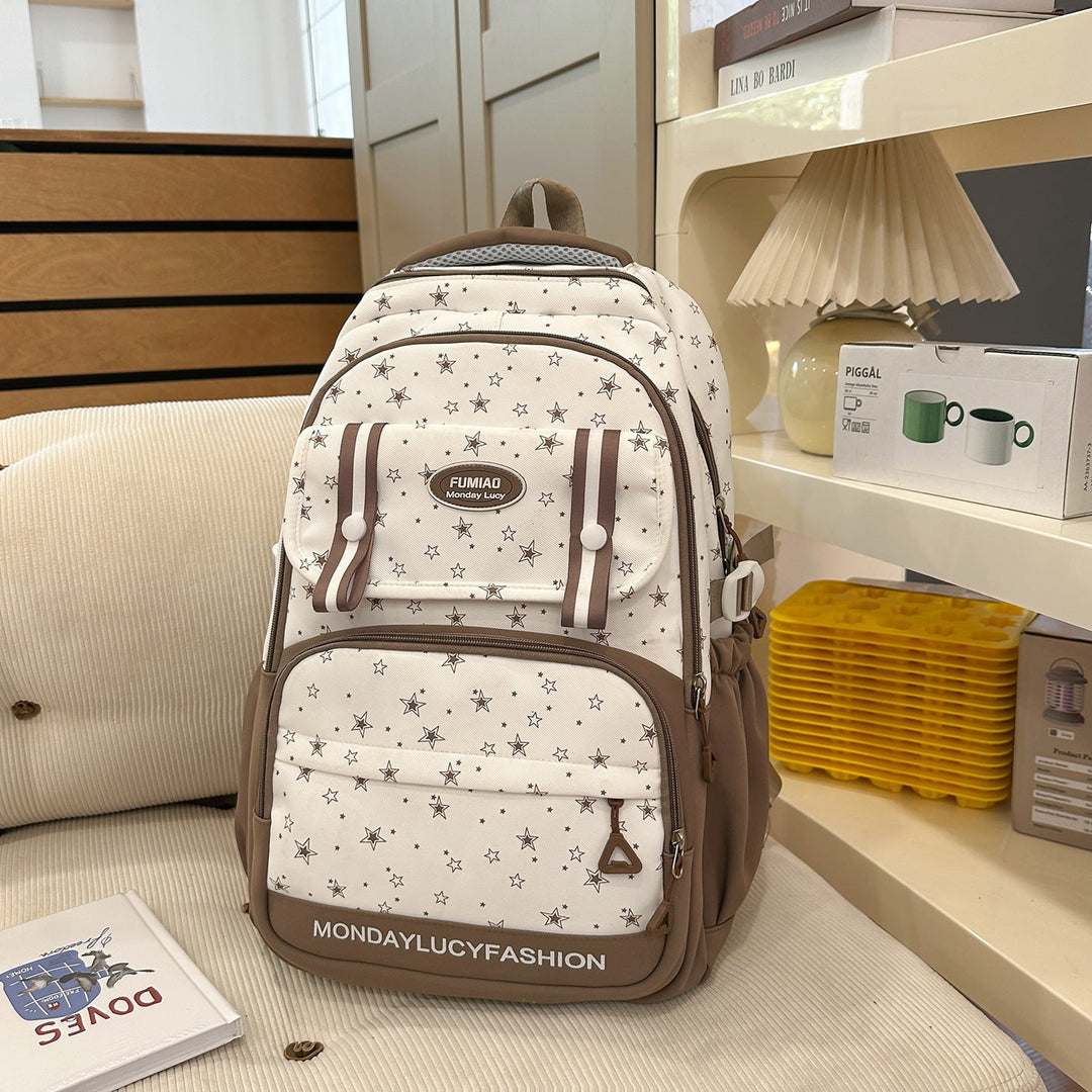Star Patterned Multi-Functional Backpack