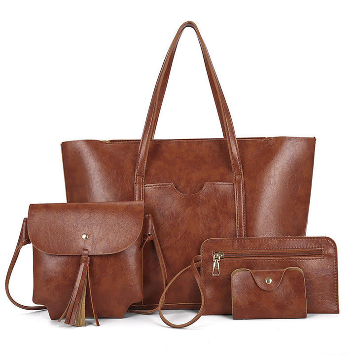 Women's Tote Bag Set with Multifunctional Compartments